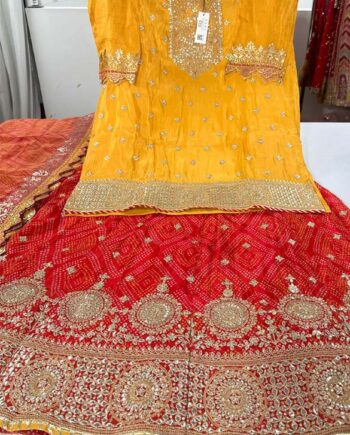 Chinon lehenga 3 Pc Set its is semi stitched you can make your own size shirt