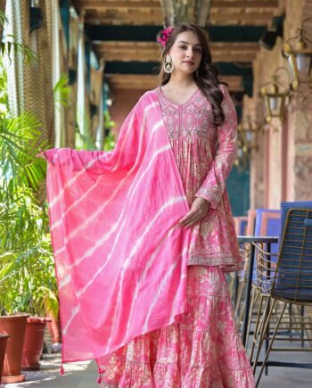 Beautiful Indian Grara Suit with  Dupatta for women,