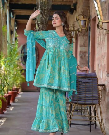 Beautiful Indian Grara Suit with  Dupatta for women